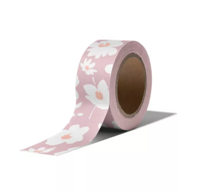 Masking tape Millefleurs roze/goud