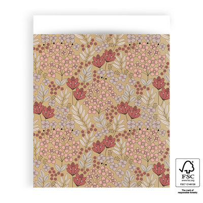 Cadeauzakjes Flowerfield gold 27 x 34