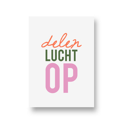 Ansichtkaart Delen lucht op