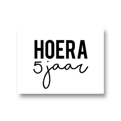 Lotsoflo Sticker Hoera 5 jaar