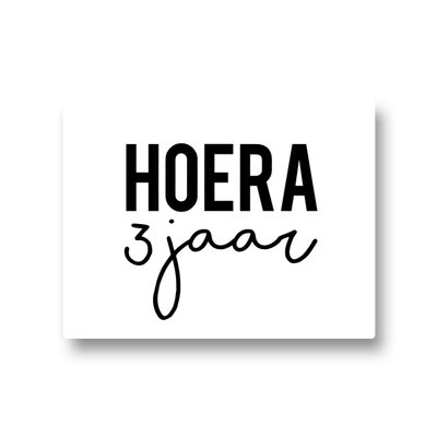 Lotsoflo Sticker Hoera 3 jaar