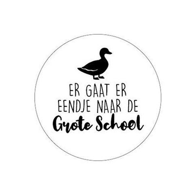 Stickers Er gaat er eendje naar de grote school