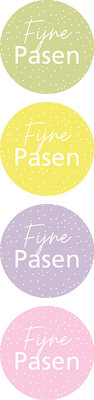 Sticker Fijne pasen assorti