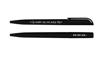 Pen 'Jij maakt mij een potje blij' zwart