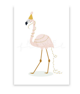 Ansichtkaart Flamingo