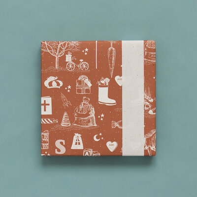 Cadeaupapier Sint Vintage cognac