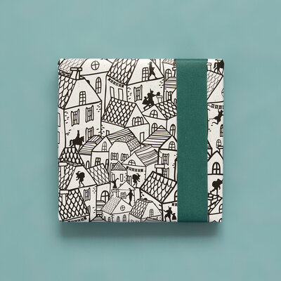 Cadeaupapier Sint Dorp - jade blue