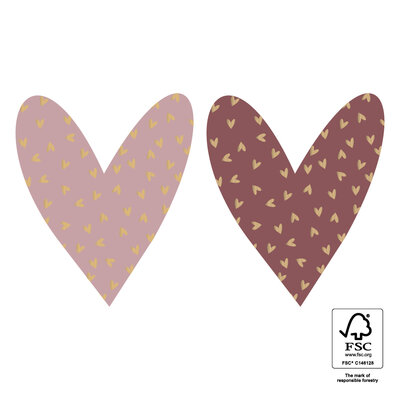 Stickers Duo - Small Hearts Gold - Sweet