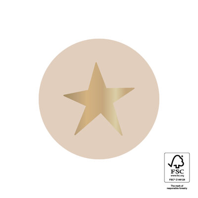 Sticker Star Gold - Beige