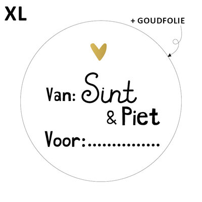 Sticker Van: Sint & Piet Voor:.....XL