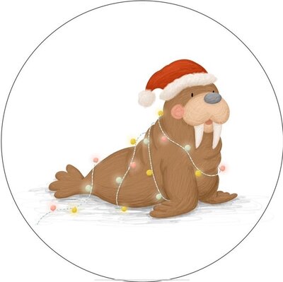Stickers Walrus met lampjes