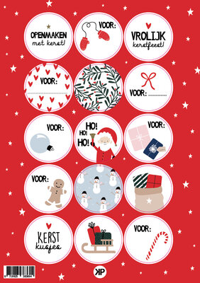 Stickervel Kerst 2022 full color