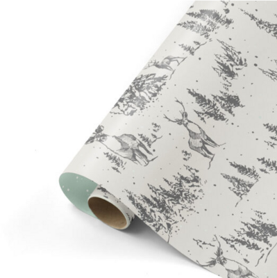 Cadeaupapier Reindeer Forest warm grey