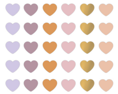 Stickers Mini hearts spring '23 warm
