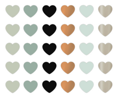 Stickers Mini hearts spring '23 cool