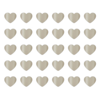 Stickers Mini hearts champagne