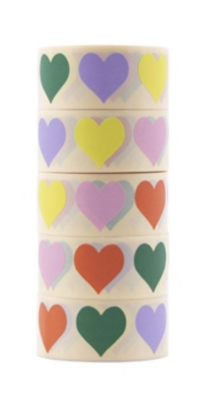 Stickers Hearts Mixed Spring Medium