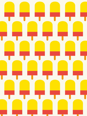 Cadeaupapier Icecream yellow