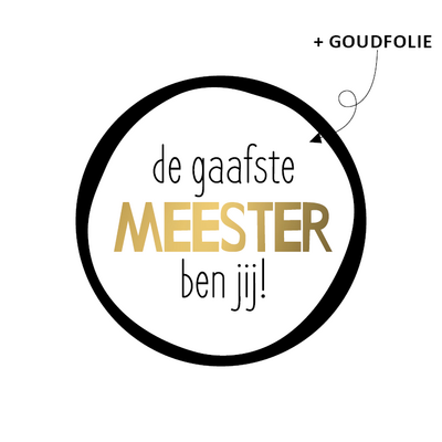 Sticker De gaafste meester ben jij!