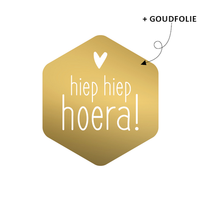 Sticker Hiep hiep hoera! hexacon