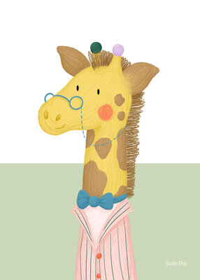 Ansichtkaart Giraffe