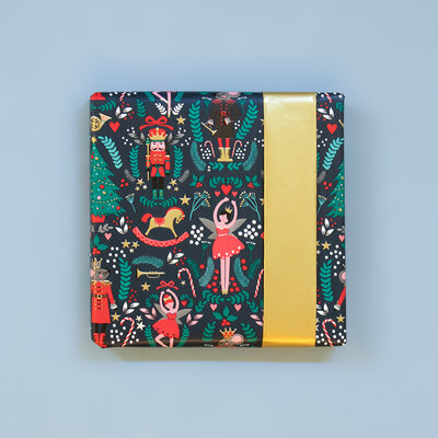 Cadeaupapier Nutcracker Blue - Gold