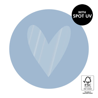 Stickers Heart Spot UV - Polar Blue