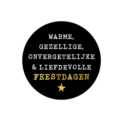 Stickers Warme Onvergetelijke Feestdagen