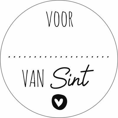 Sticker Voor... Van Sint