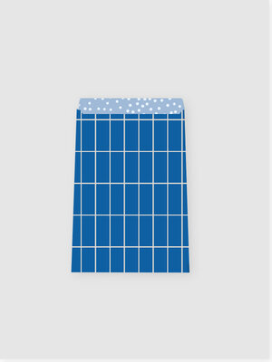 Cadeauzakjes Grid blue 12 x 19