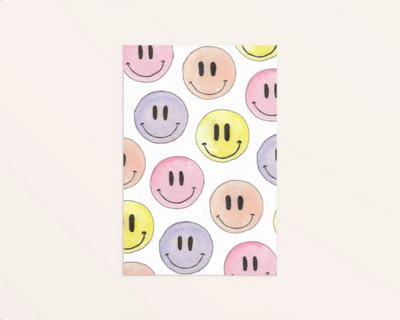 Ansichtkaart Smileys Pastel