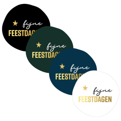 Sticker Fijne feestdagen organisch assorti