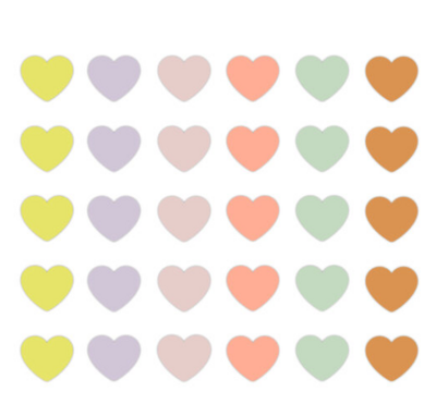 Stickers Spring/Summer ’24 mini hearts fresh