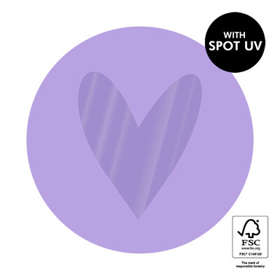Stickers Heart Spot UV - Lilac