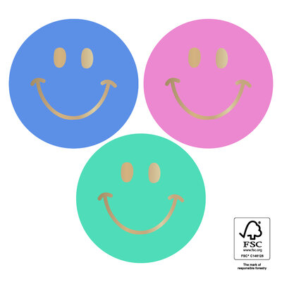 Stickers Multi Smiley Gold - Intense '24