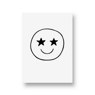 Ansichtkaart Smiley sterretjes