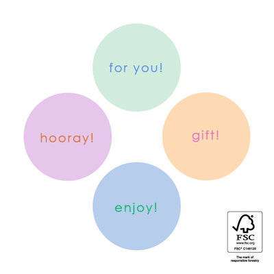 Stickers Multi - Text multicolour EN