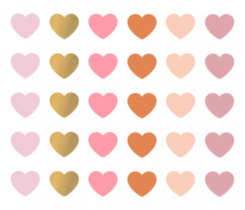 Stickers Mini hearts multicolor assorti