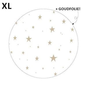 Sticker Little stars wit/goud XL