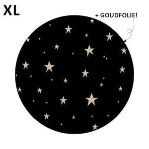Sticker Little stars zwart/goud XL