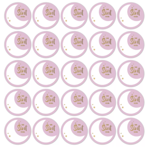 Stickers Sint maan lila/goud