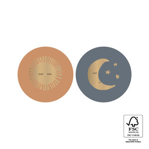 Sticker Duo Sun/moon gold