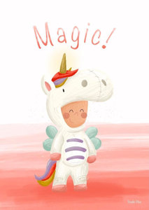 Ansichtkaart Unicorn magic!