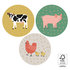 Stickers farm animals gold_